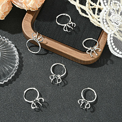 6Pcs Adjustable Brass Ring Components&nbsp;KK-BBC0021-25