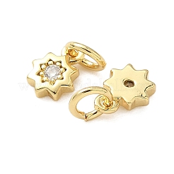 Brass Micro Pave Cubic Zirconia Pendants&nbsp;KK-Z120-11G