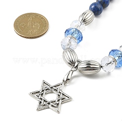 Alloy Star of David Pendant Necklace&nbsp;NJEW-JN04402