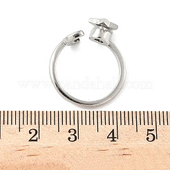 Brass Rotating Cuff Rings for Women&nbsp;RJEW-C132-02P