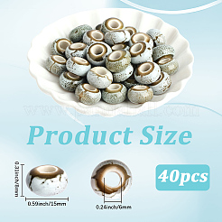 40Pcs Handmade Porcelain Beads&nbsp;PORC-PA0001-35