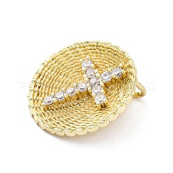 Brass Micro Pave Cubic Zirconia Pendants&nbsp;KK-S510-34G-01