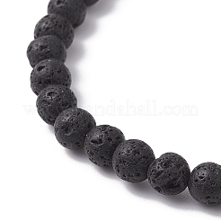 Natural & Synthetic Gemstone Round Beaded Stretch Bracelets for Men Women&nbsp;BJEW-JB12263-02