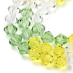 Transparent Gradient Color Glass Beads Strands&nbsp;GLAA-F131-01C-08