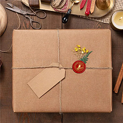Brass Wax Seal Stamp with Handle&nbsp;AJEW-WH0184-0921