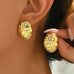 201 Stainless Steel Irregular Oval Stud Earrings&nbsp;QM7166-2