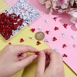 400Pcs 2 Colors Heart Iron Brads&nbsp;FIND-PH0027-43