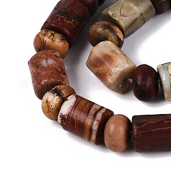 Natural Polychrome Jasper Picasso Jasper Beads Strands&nbsp;G-Q616-09K