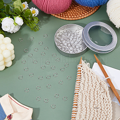 100Pcs Brass Locking Stitch Marker&nbsp;FIND-HS0002-20P