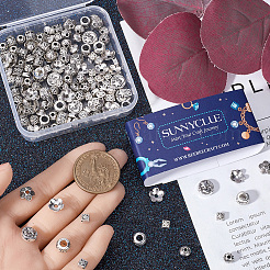 180Pcs 8 Styles Tibetan Style Alloy Spacer Beads&nbsp;FIND-SC0010-60