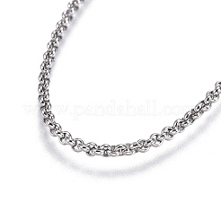 Non-Tarnish Adjustable 304 Stainless Steel Rolo Chains Slider Bracelet&nbsp;BJEW-L653-003P-B