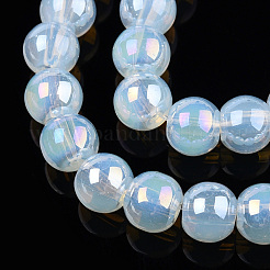 Electroplate Transparent Glass Beads Strands&nbsp;LS-GLAA-T032-T6mm-AB14
