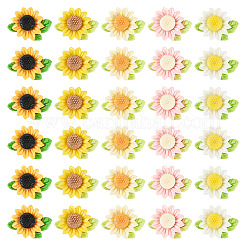 40Pcs 5 Colors Opaque Resin Decoden Cabochons&nbsp;CRES-TA0001-86