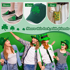 34Pcs 4 Styles Clover Embroidered Cloth Patch&nbsp;PATC-FG0003-43