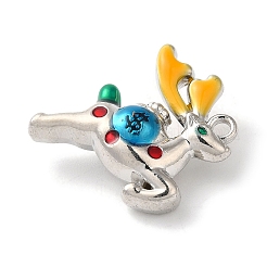 Christmas Deer with Money Bag Rack Plating Alloy Enamel Pendants&nbsp;FIND-I039-024A-P