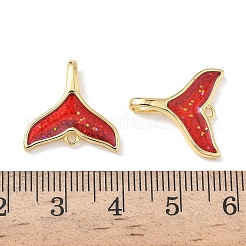 Brass Enamel Pendants&nbsp;KK-L256-46B-G