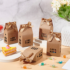 Hollow House Shaped Kraft Paper Candy Boxes&nbsp;CON-WH0105-12
