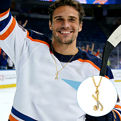 4Pcs Sports 304 Stainless Steel Rhinestone Pendants&nbsp;STAS-PH0007-49
