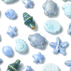 24Pcs 8 Styles Handmade Porcelain Beads&nbsp;PORC-FS0001-46C