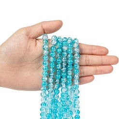 Baking Paint Crackle Glass Bead Strands&nbsp;CCG-S001-8mm-06