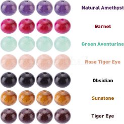 80Pcs 8 Style Natural Mixed Gemstone Beads&nbsp;G-NB0002-98