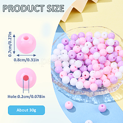 30G 3 Colors Opaque Acrylic Beads&nbsp;MACR-YW0003-44E