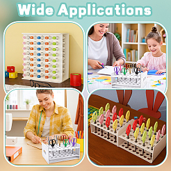 Desktop 35-Hole PVC Scissors Storage Racks&nbsp;ODIS-WH0079-088A