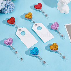12Pcs 6 Colors Resin Badge Reels&nbsp;HJEW-NB00318
