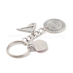 Red Apple Triangular Ruler Alloy Charm Keychain&nbsp;KEYC-TA00002
