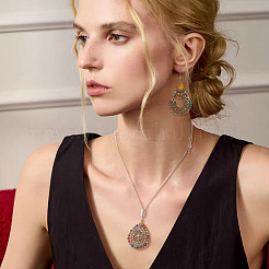 Antique Bronze Bohemian Earring Char&nbsp;DIY-TA0015-38