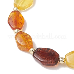 Natural Amber Beads Stretch Bracelets for Women&nbsp;BJEW-JB13253