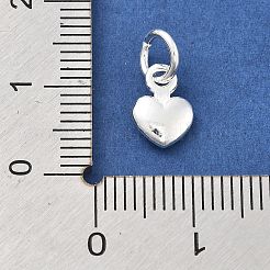 925 Sterling Silver 3D Heart Charms&nbsp;STER-S009-11A-S