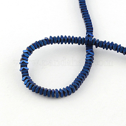 Faceted Square Electroplate Non-magnetic Synthetic Hematite Bead Strands&nbsp;G-S203-24B