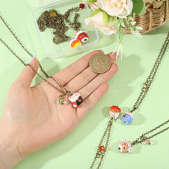 6Pcs Brass Necklaces&nbsp;NJEW-CA00002