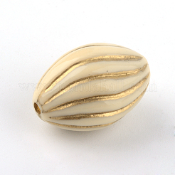 Oval Plating Acrylic Beads&nbsp;PACR-Q102-176A