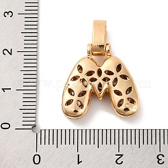 Brass Micro Pave Cubic Zirconia Pendants&nbsp;KK-C076-29M-G01