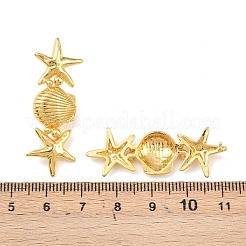 Ocean Theme Brass Dangle Stud Earrings&nbsp;EJEW-F400-04E-G
