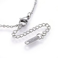 304 Stainless Steel Pendant Necklaces&nbsp;NJEW-G315-02P