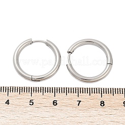 Tarnish Resistant 201 Stainless Steel Huggie Hoop Earrings Findings&nbsp;STAS-F149-33P-A