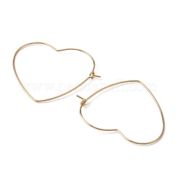 40Pcs 4 Styles Brass Hoop Earring Findings&nbsp;KK-BC0002-39