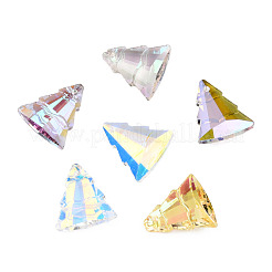 120Pcs Electroplated Transparent Glass Charms&nbsp;EGLA-N006-072