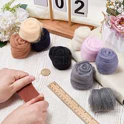 50G 10 Colors Needle Felting Wool Roving&nbsp;DIY-CP0013-77A