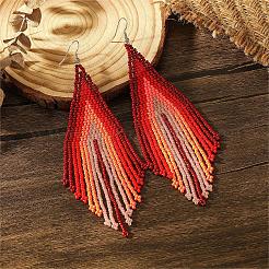 Bohemian Style Handmade Glass Bead Dangle Earrings&nbsp;CE1150