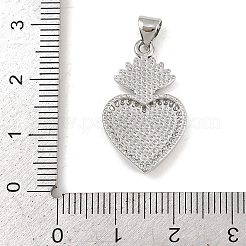 Brass Micro Pave Cubic Zirconia Pendants&nbsp;KK-P323-11U-P01