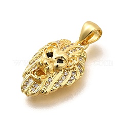 Rack Plating Brass Micro Pave Cubic Zirconia Enamel Pendants&nbsp;KK-L226-033G-02