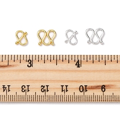 20Pcs 4 Styles Brass S-Hook Clasps&nbsp;KK-FS0001-59