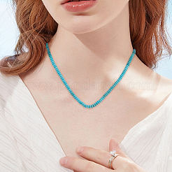 3 Strands Synthetic Turquoise Beads Strands&nbsp;G-PA0001-81