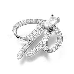 925 Sterling Silver Pave Clear Cubic Zirconia Pendants&nbsp;STER-P067-04P