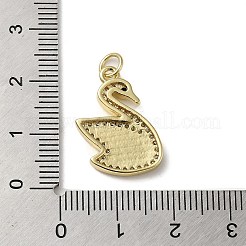 Brass Micro Pave Cubic Zirconia Pendants&nbsp;KK-Q808-38G