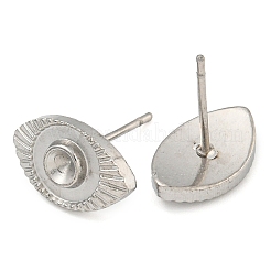 Non-Tarnish 304 Stainless Steel Stud Earring Findings&nbsp;EJEW-P291-11P